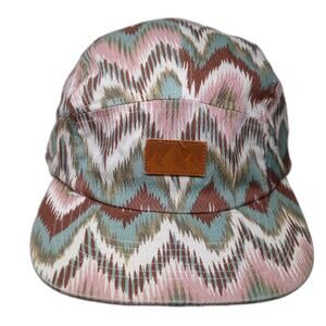 Mountain Patched Logo Strapback 5 Panel Cap Multicolor One Size Adjustable Pugs